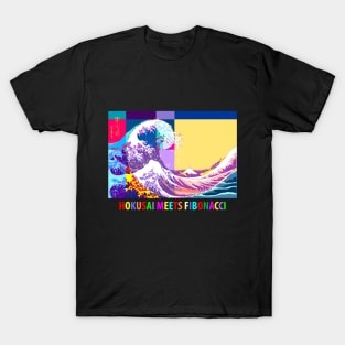 Hokusai Meets Fibonacci, Pop Art Style T-Shirt